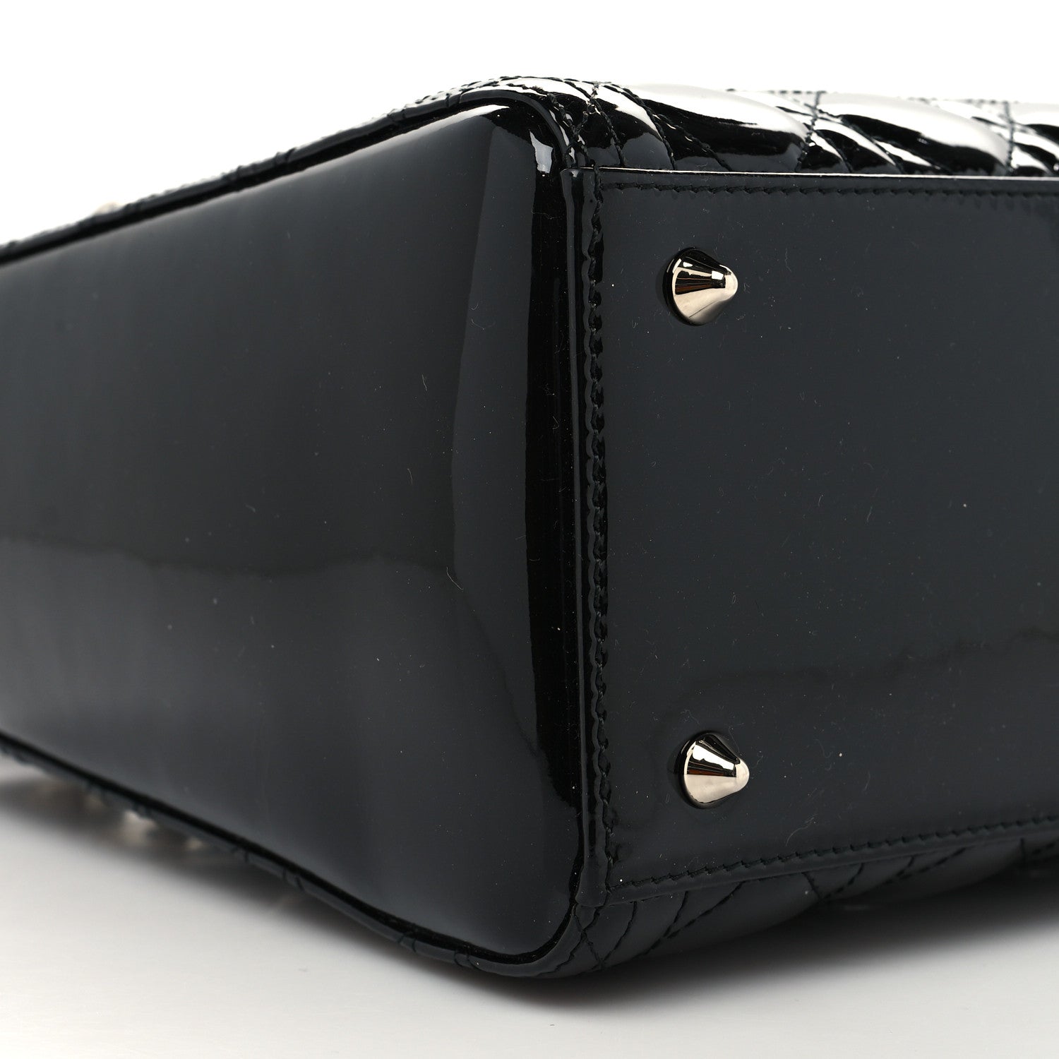 Christian Dior Patent Cannage Medium Lady Dior Black 9 of 11