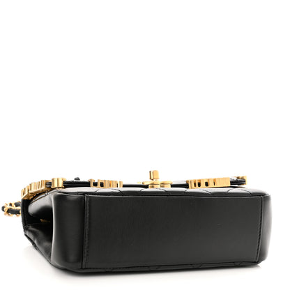 Chanel Lambskin Enamel Strass Quilted Mini Paris Monaco Flap Black 4 of 12