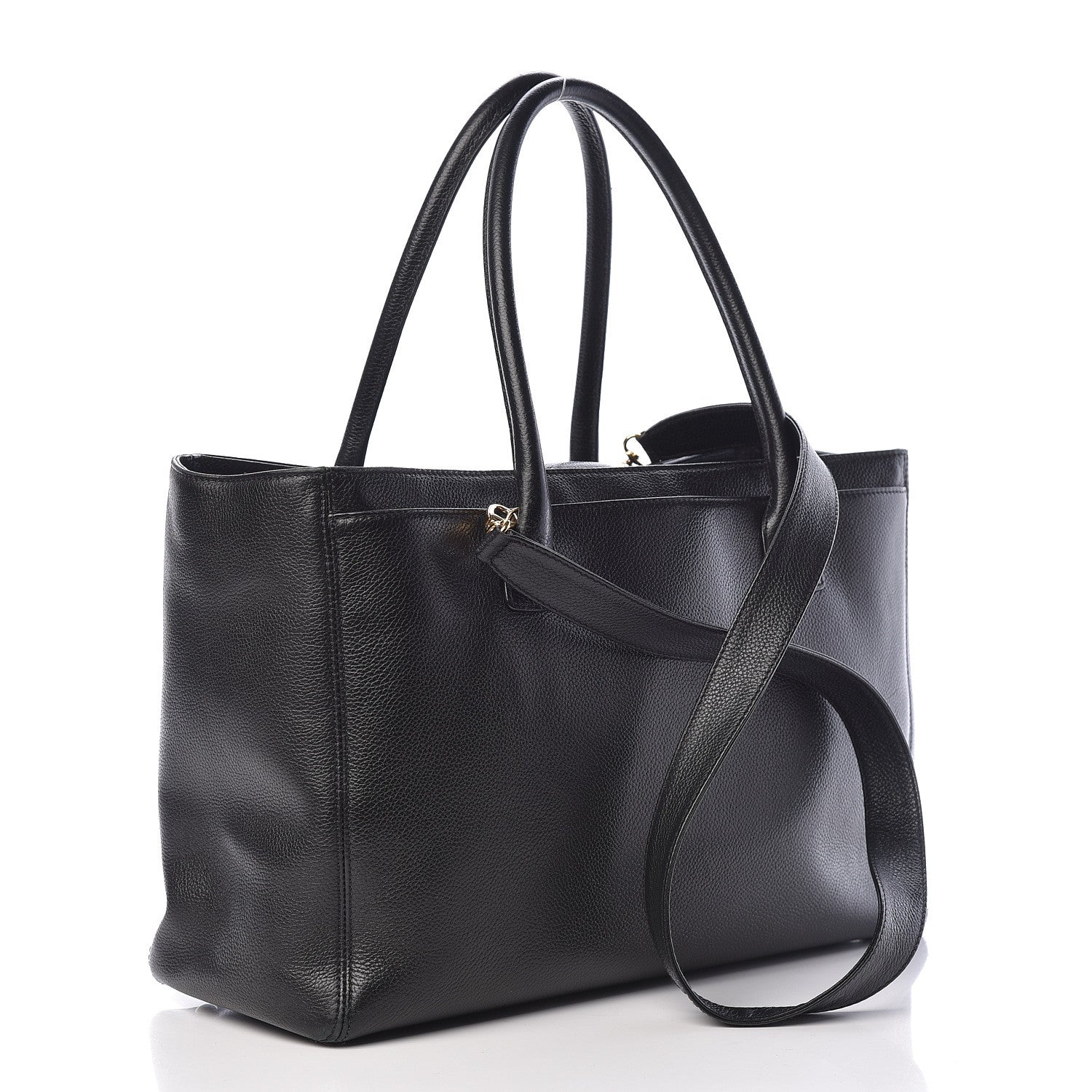 Chanel Calfskin Cerf Shopper Tote Black 3 of 14