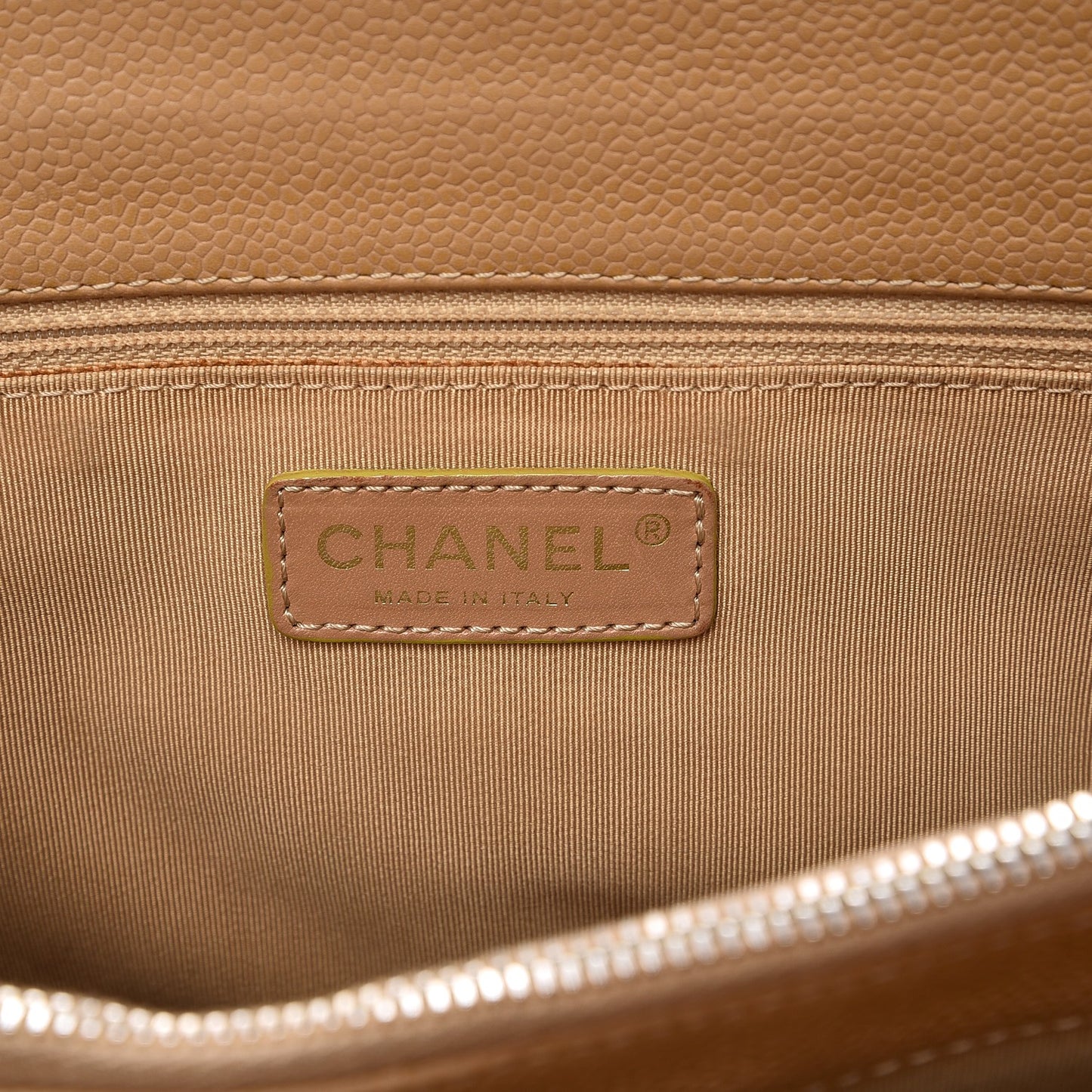 Caviar Quilted Grand Shopping Tote GST Beige