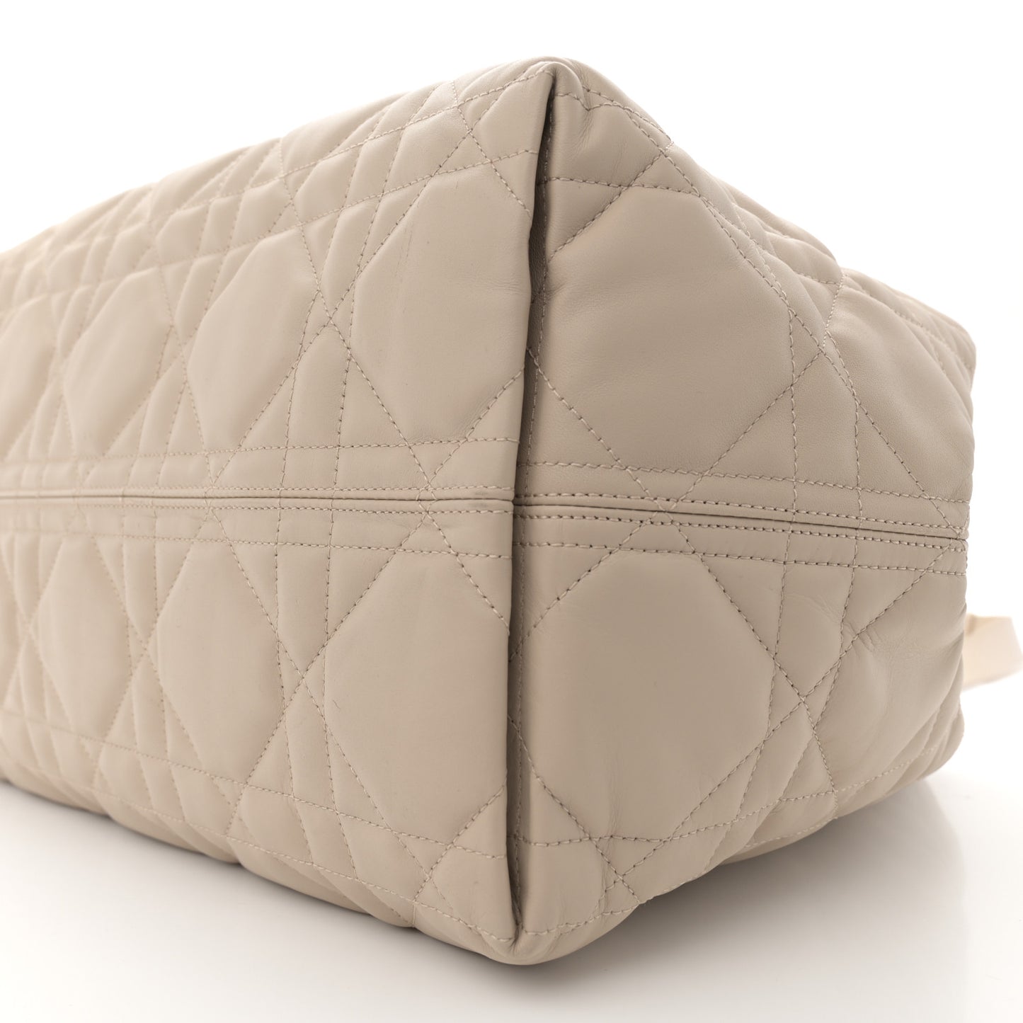 Calfskin Macrocannage Large Toujours Powder Beige