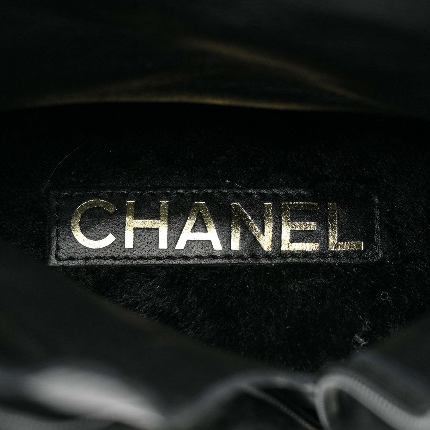 Chanel Shearling Lambskin Logo Ankle Boots 39 Black 9 of 9