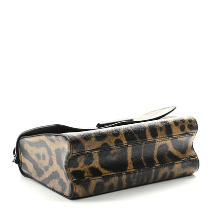Louis Vuitton Calfskin Wild Animal Print Twist Shoulder Bag MM Marron 5 of 10
