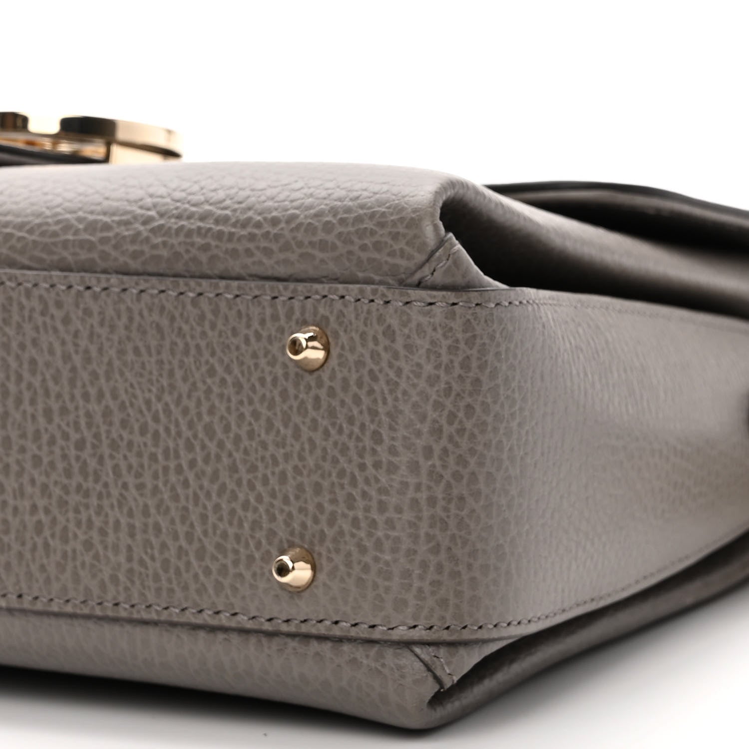 Gucci Dollar Calfskin Interlocking G Top Handle Shoulder Bag Loess 10 of 11