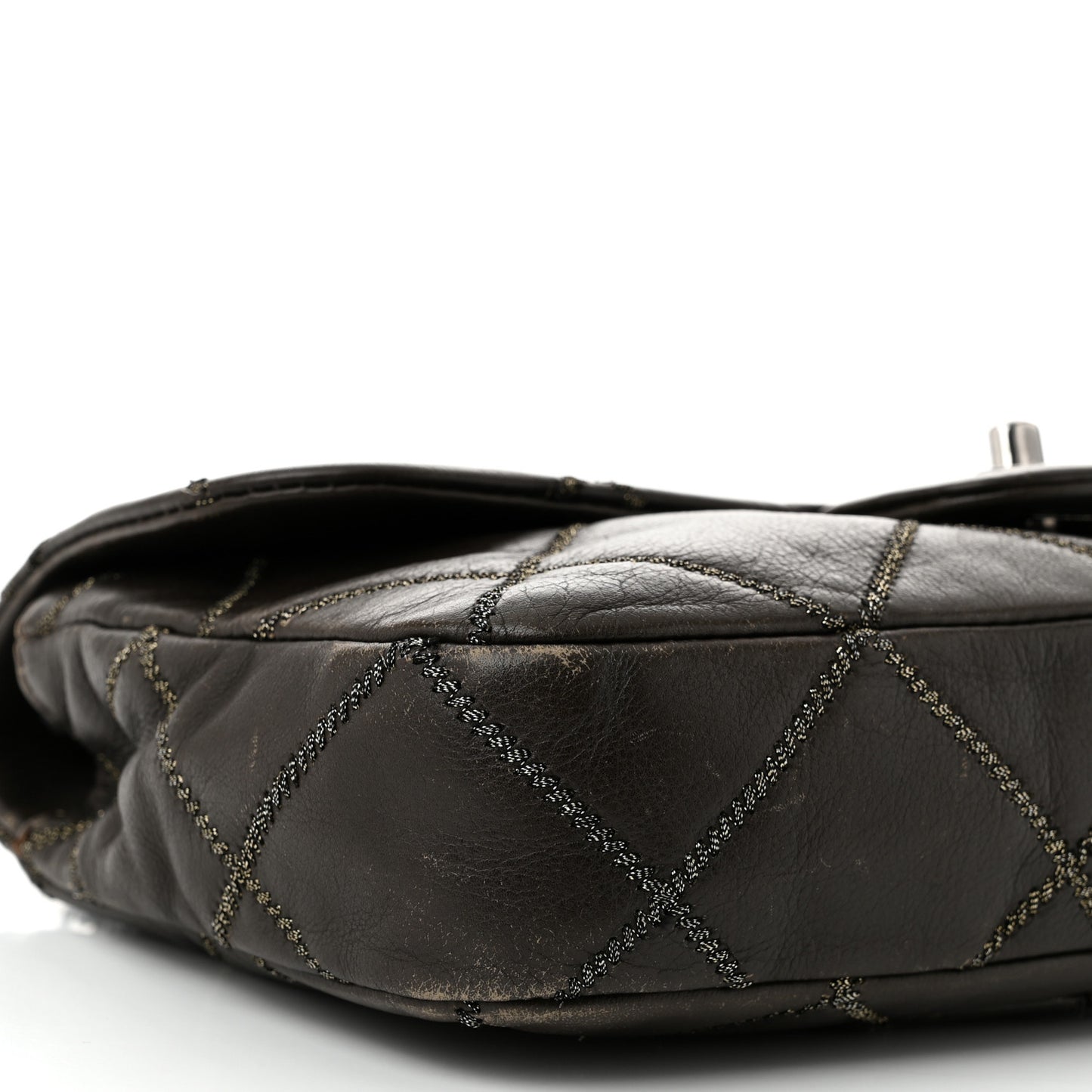 Calfskin Stitch Small Flap Dark Brown