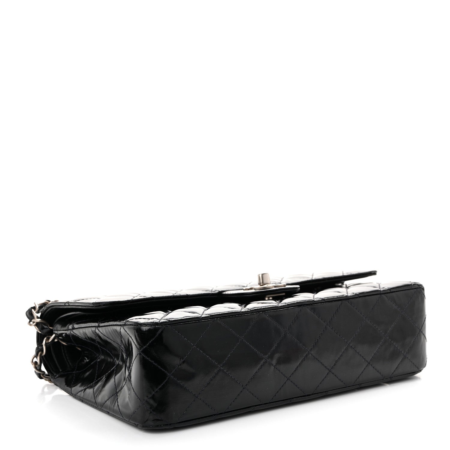 Chanel Glazed Calfskin Quilted Medium Double Flap Black 4 of 10