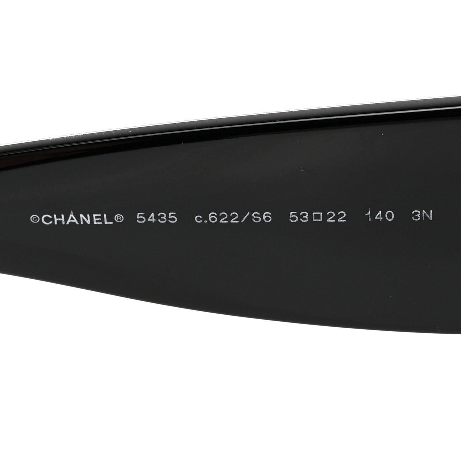 Chanel Acetate Rectangle Sunglasses 5435 Black 5 of 8