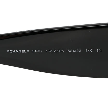 Chanel Acetate Rectangle Sunglasses 5435 Black 5 of 8