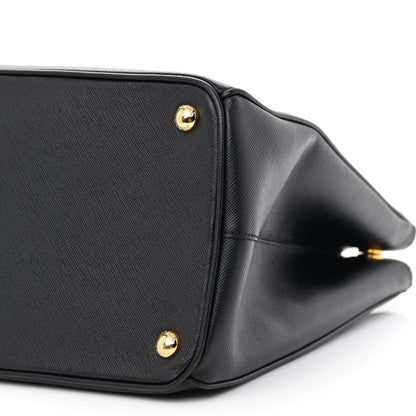 Prada Saffiano Medium Galleria Double Zip Tote Black 11 of 12