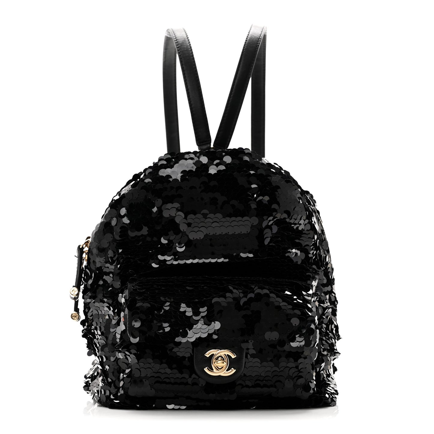Sequin Lambskin CC Backpack Black