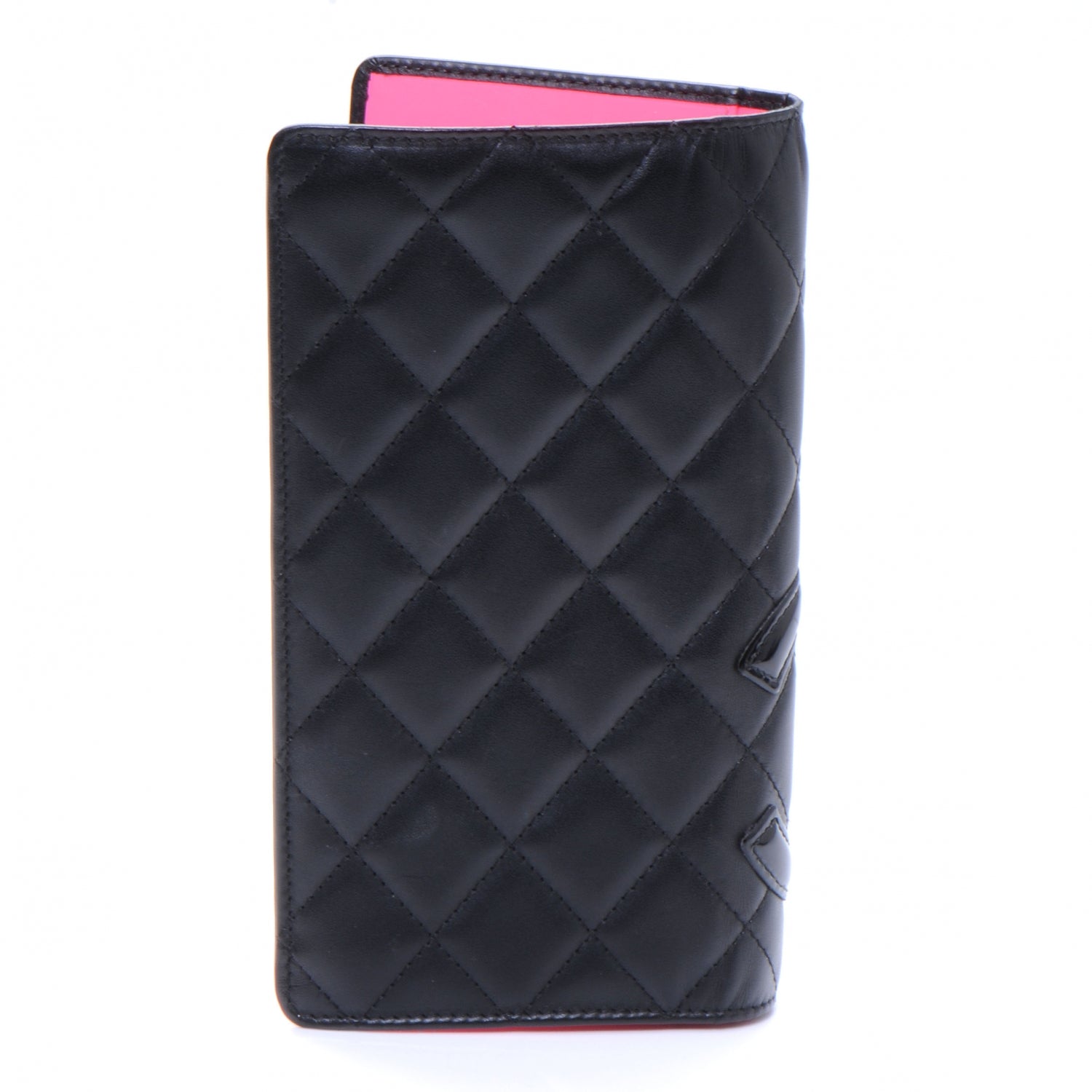 Chanel Calfskin Quilted Cambon Yen Wallet Black 3 of 9