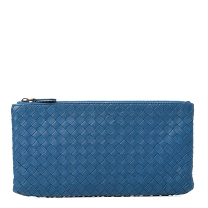 Bottega Veneta Nappa Intrecciato Zip Pouch Blue 1 of 10