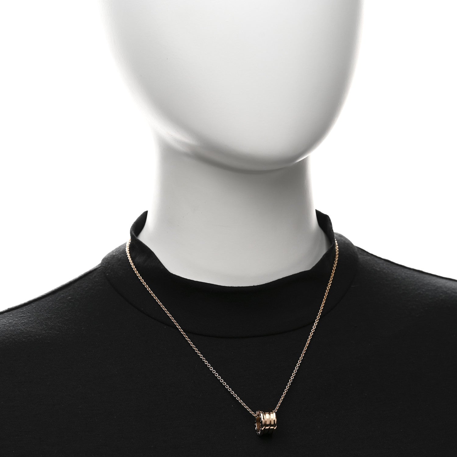 Bulgari 18K Rose Gold B.Zero1 Pendant Necklace 2 of 5