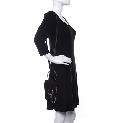 Chloe Suede Calfskin Mini Faye Bracelet Bag Black 2 of 10