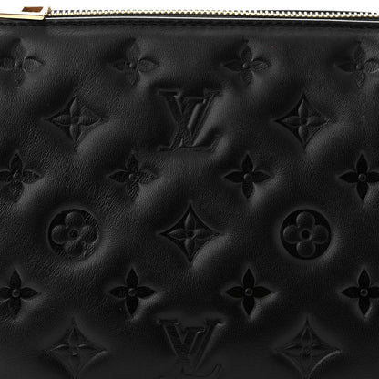 Louis Vuitton Lambskin Embossed Monogram Coussin BB Black 8 of 10