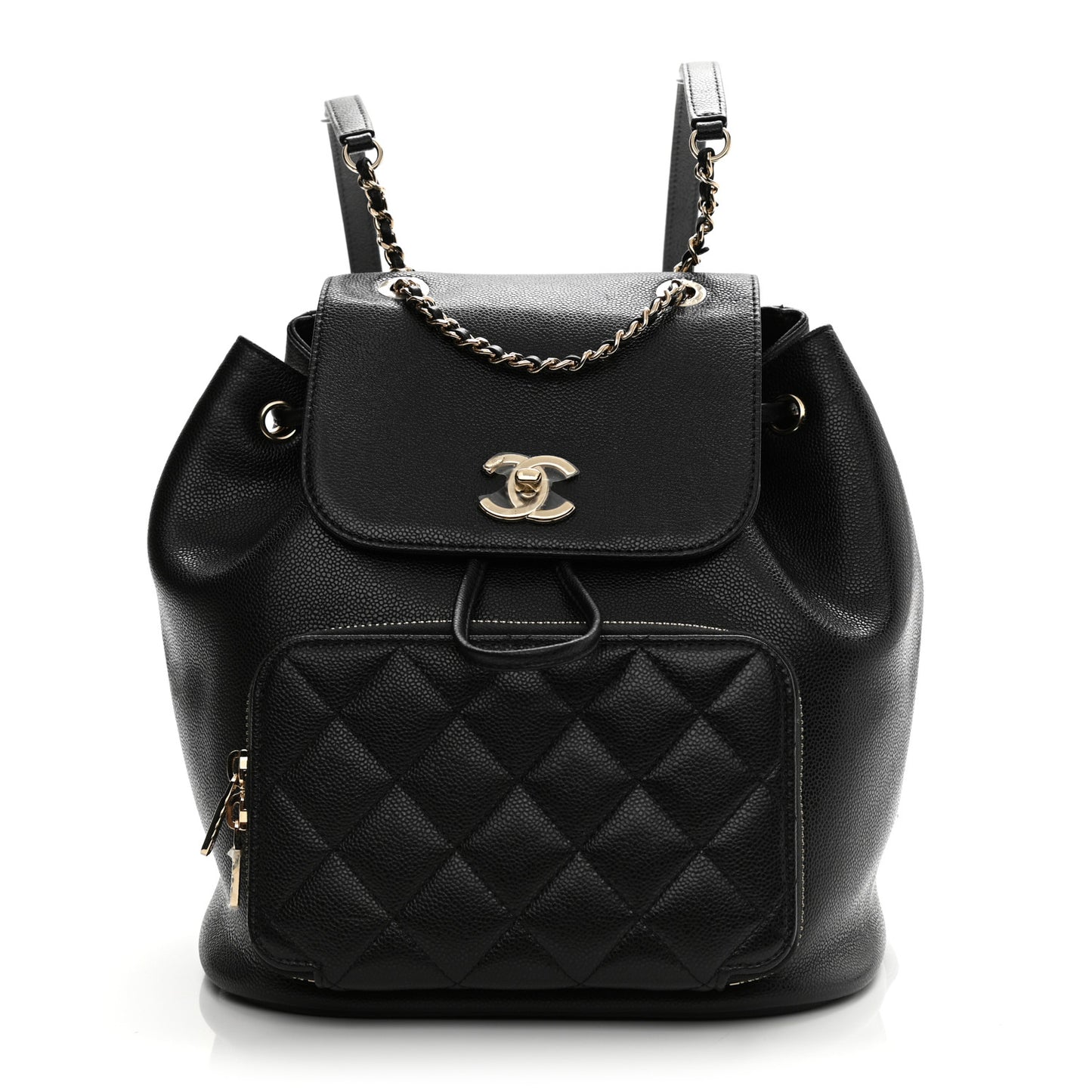 Caviar Quilted Business Affinity Backpack Black