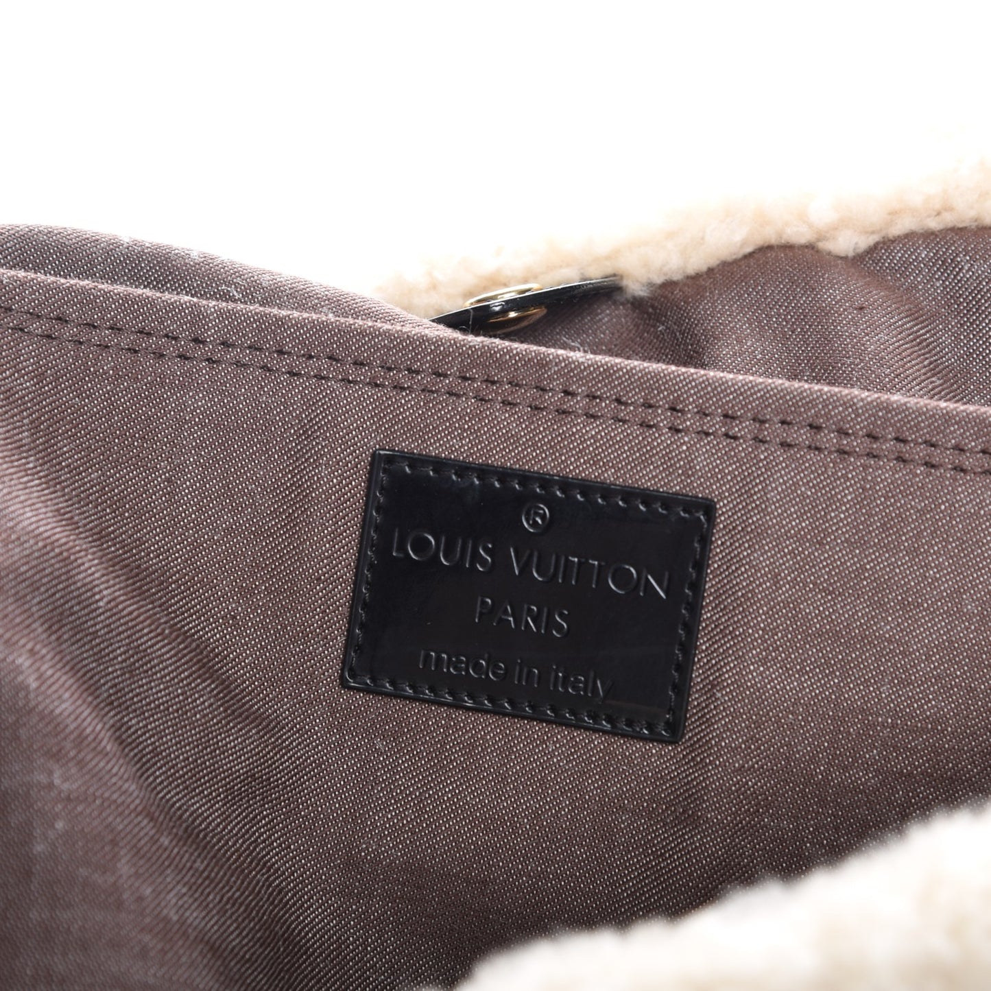 Patent Monogram Shearling Sac Thunder