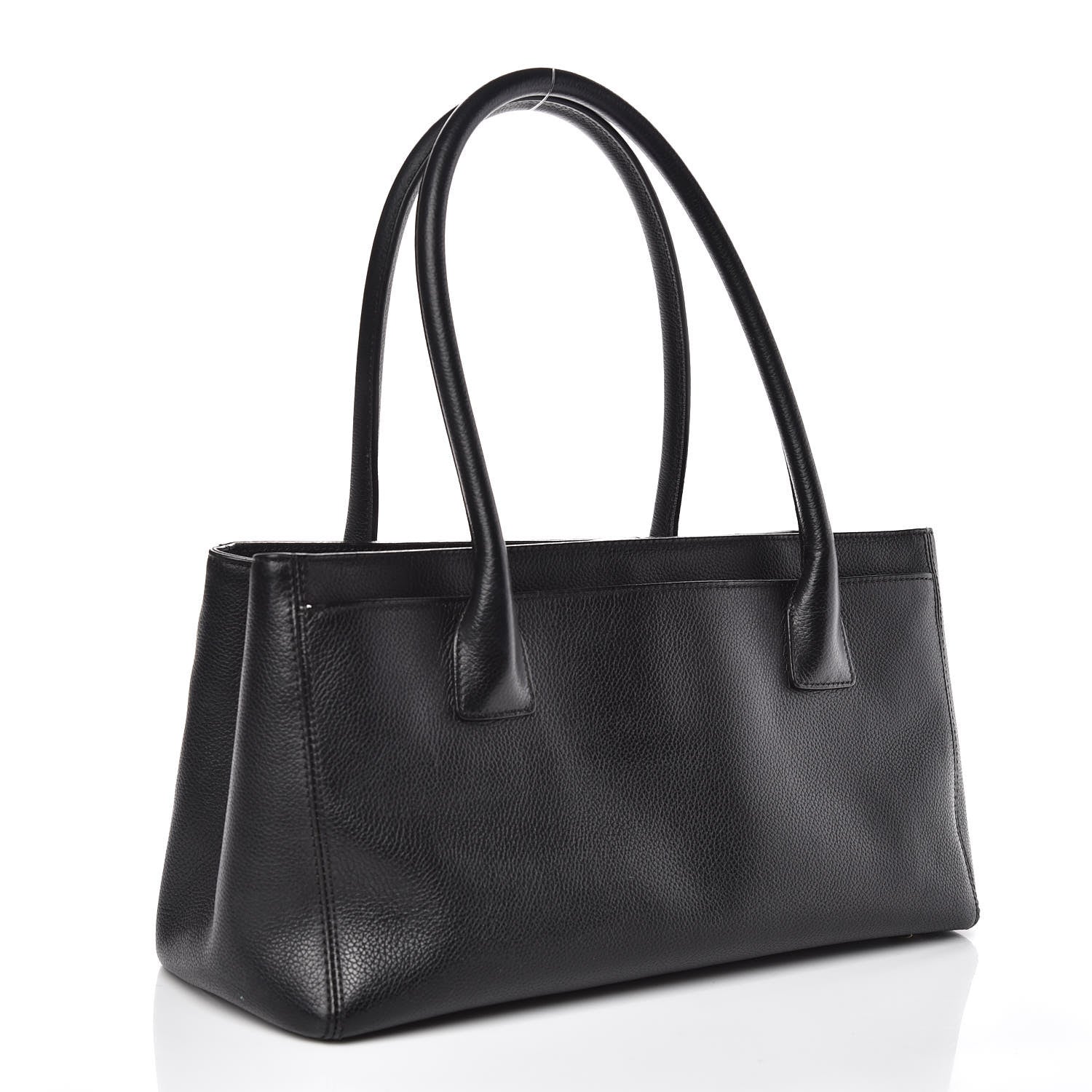 Chanel Calfskin Small Cerf Shopper Tote Black 3 of 10
