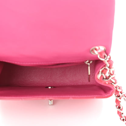 Chanel Patent Quilted Mini Square Flap Pink 5 of 9