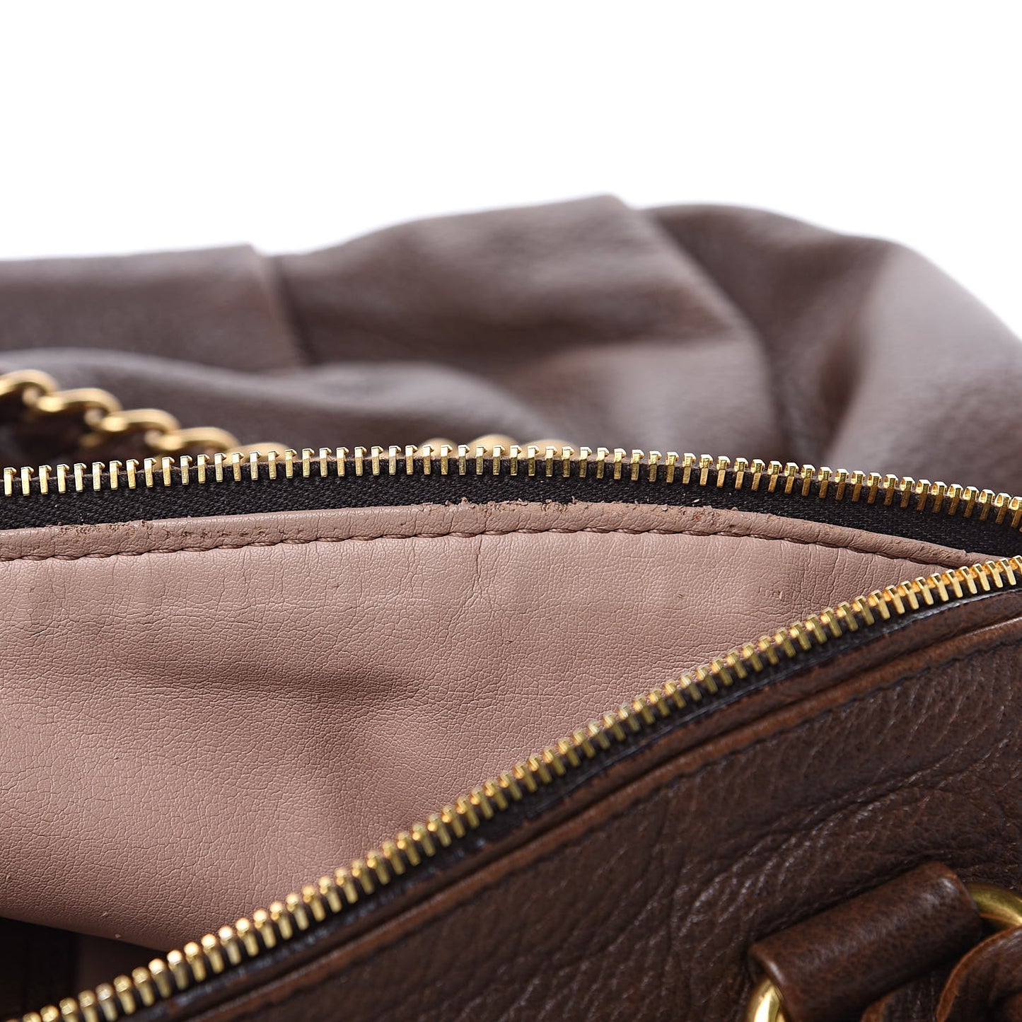 Cervo Deerskin Chain Bag Bruciato