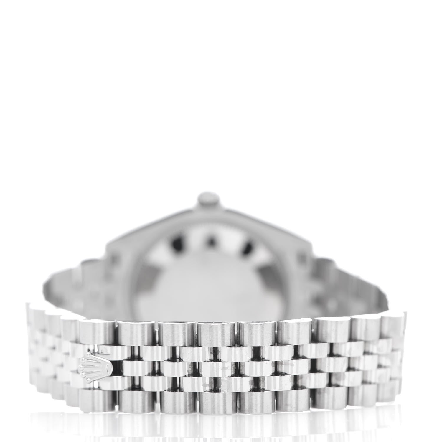 Rolex Stainless Steel 18K White Gold Diamond Mother of Pearl 31mm Oyster Perpetual Datejust Watch Roman 178274 4 of 8