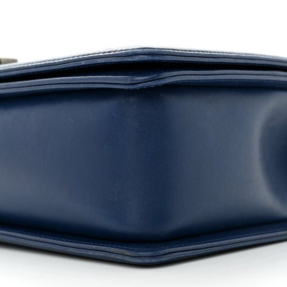 Chanel Lambskin Quilted New Medium Boy Flap Dark Blue 10 of 16