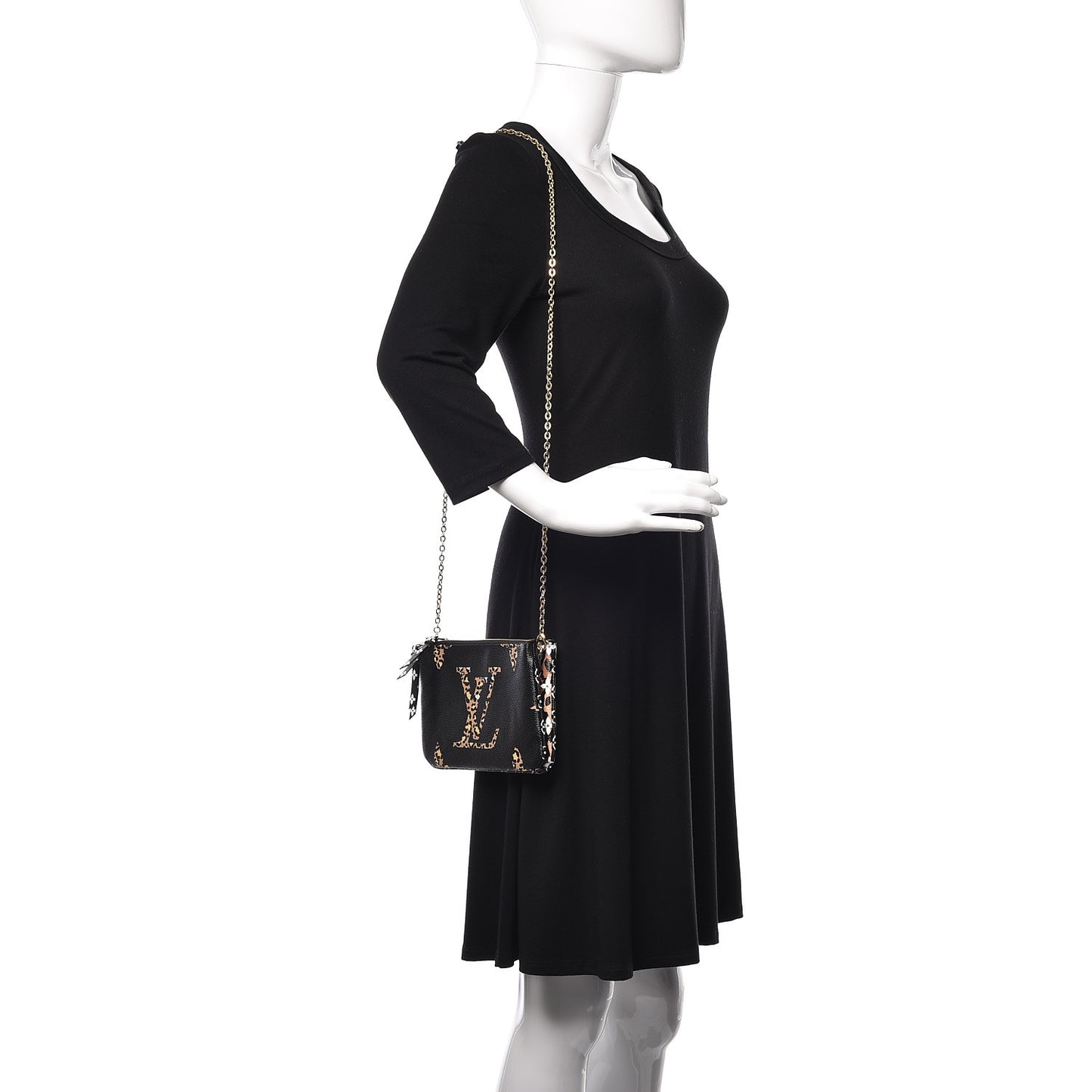 Monogram Giant Jungle Pochette Double Zip Black