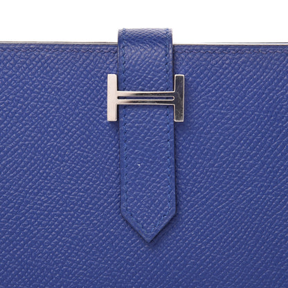 Hermes Epsom Bearn Gusset Wallet Bleu Electrique 8 of 9