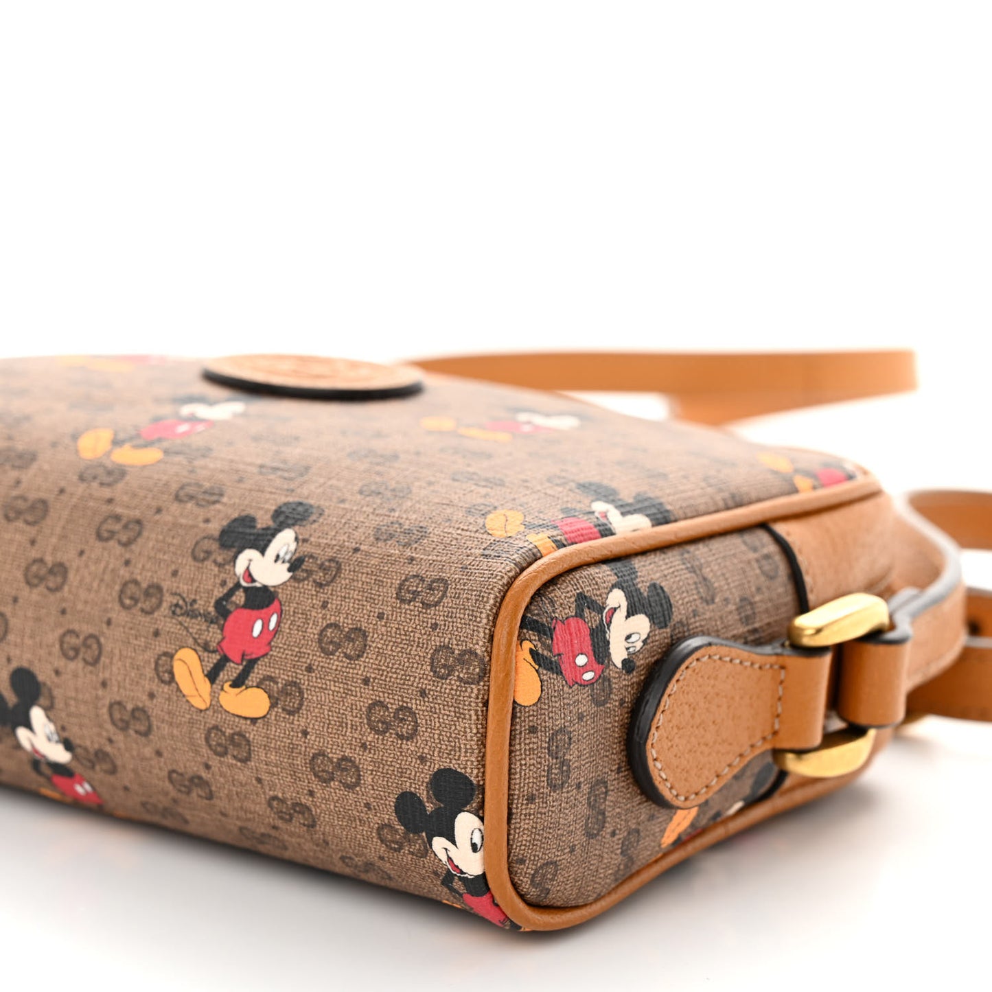 X DISNEY Mini Vintage GG Supreme Monogram Mickey Mouse Shoulder Bag Beige Vintage Sun Oil