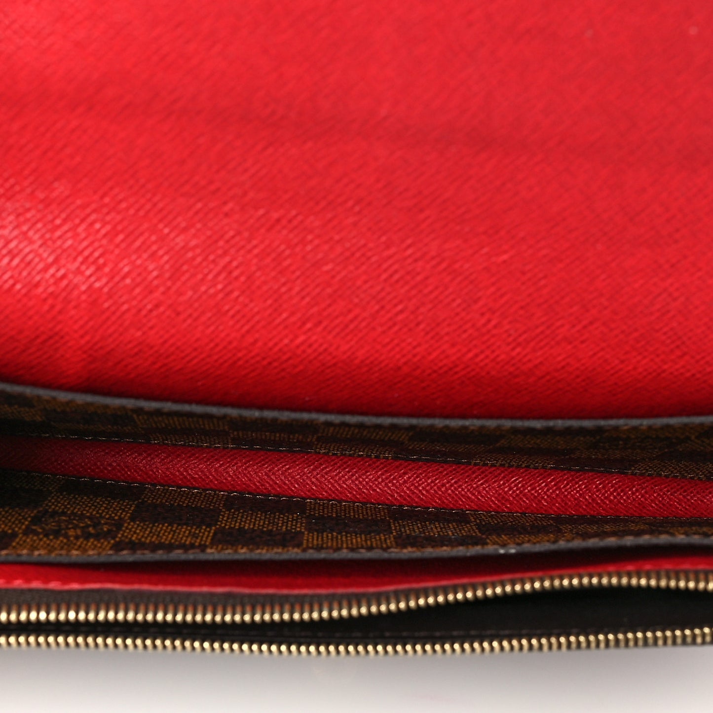 Damier Ebene Emilie Wallet Red