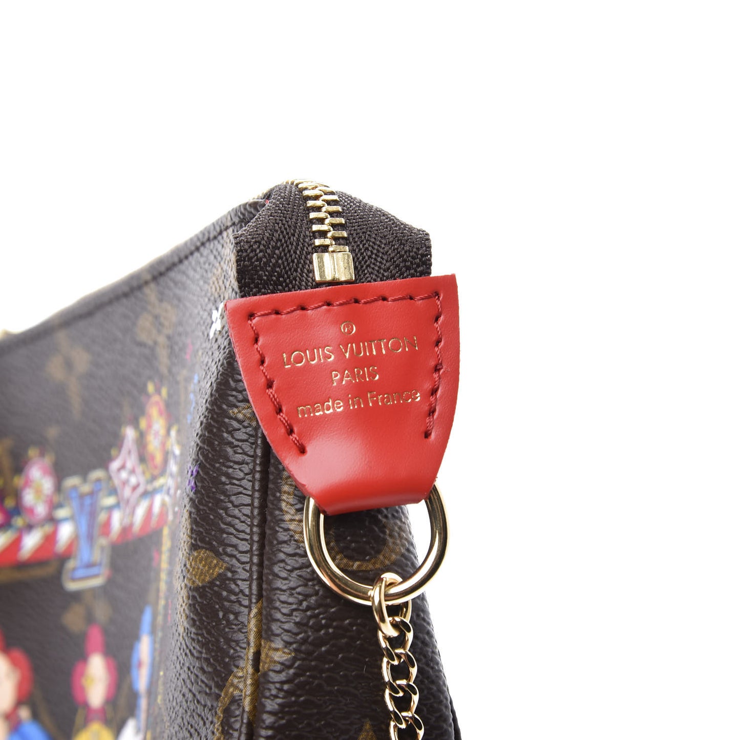 Monogram 2020 Christmas Animation Bumper Cars Mini Pochette Accessories Coquelicot