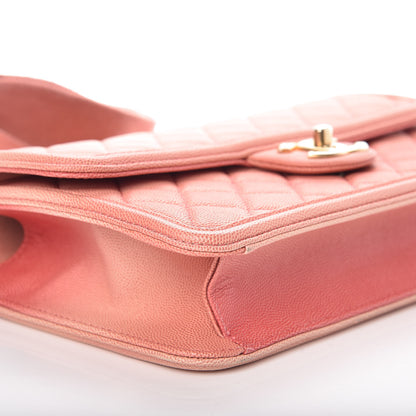 Chanel Caviar Quilted Medium Sunset On The Sea Flap Coral 7 of 8
