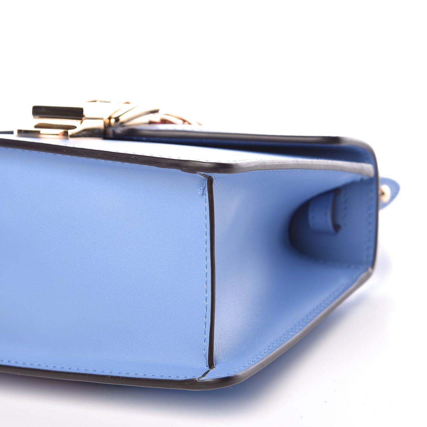 Vitello Fontanella Web Mini Sylvie Top Handle Bag Clear Sky Blue