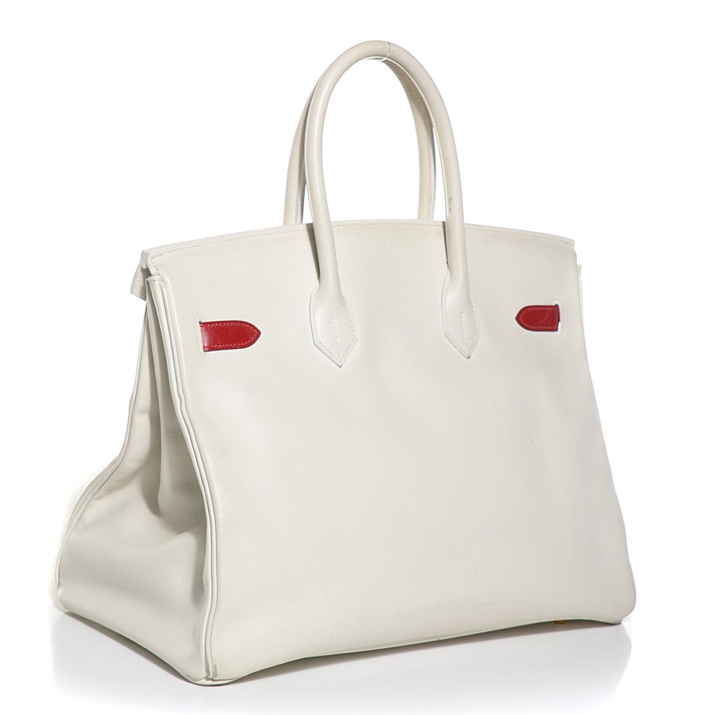 Swift Bi-Color Birkin 35 Blanc Rouge Vif