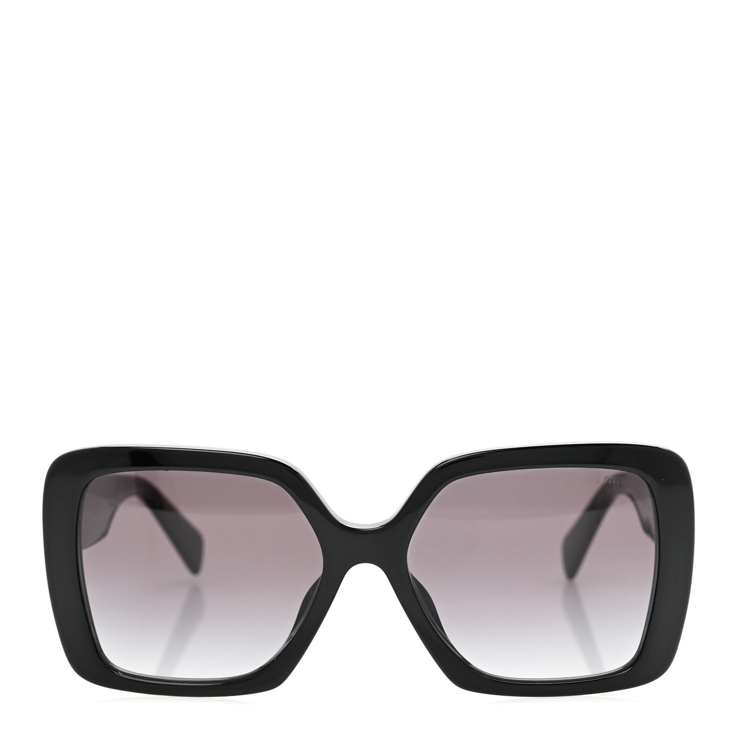 Miu Miu Acetate Rectangle Sunglasses SMU 10Y Black 2 of 8
