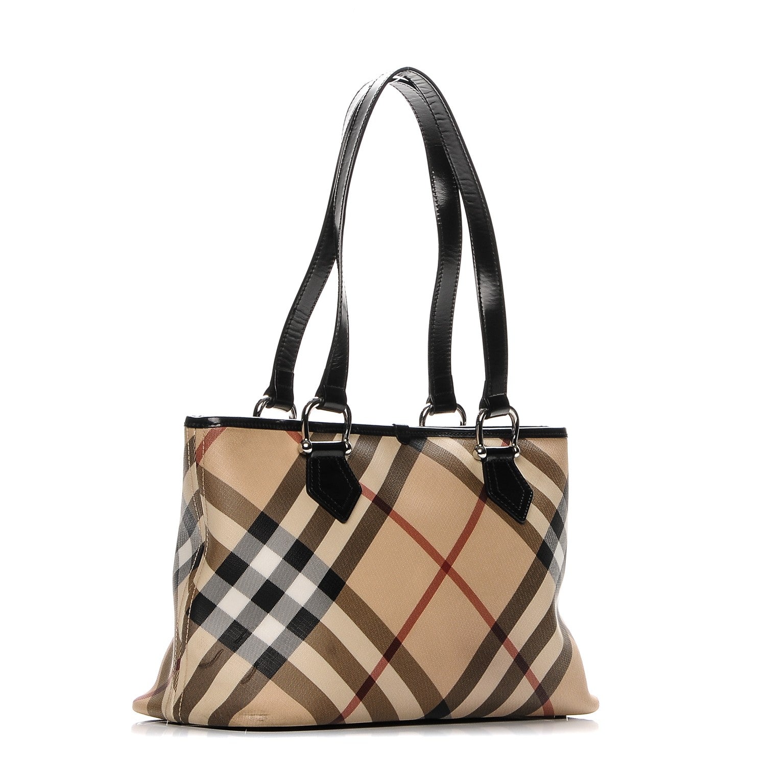 Burberry Supernova Check Stanton Tote Black 3 of 7