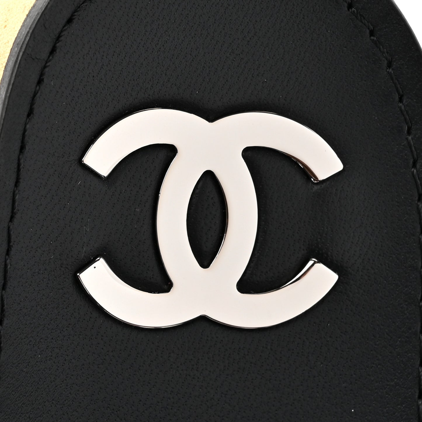 Glittered Tweed Lambskin Dad Sandals 39.5 Black White