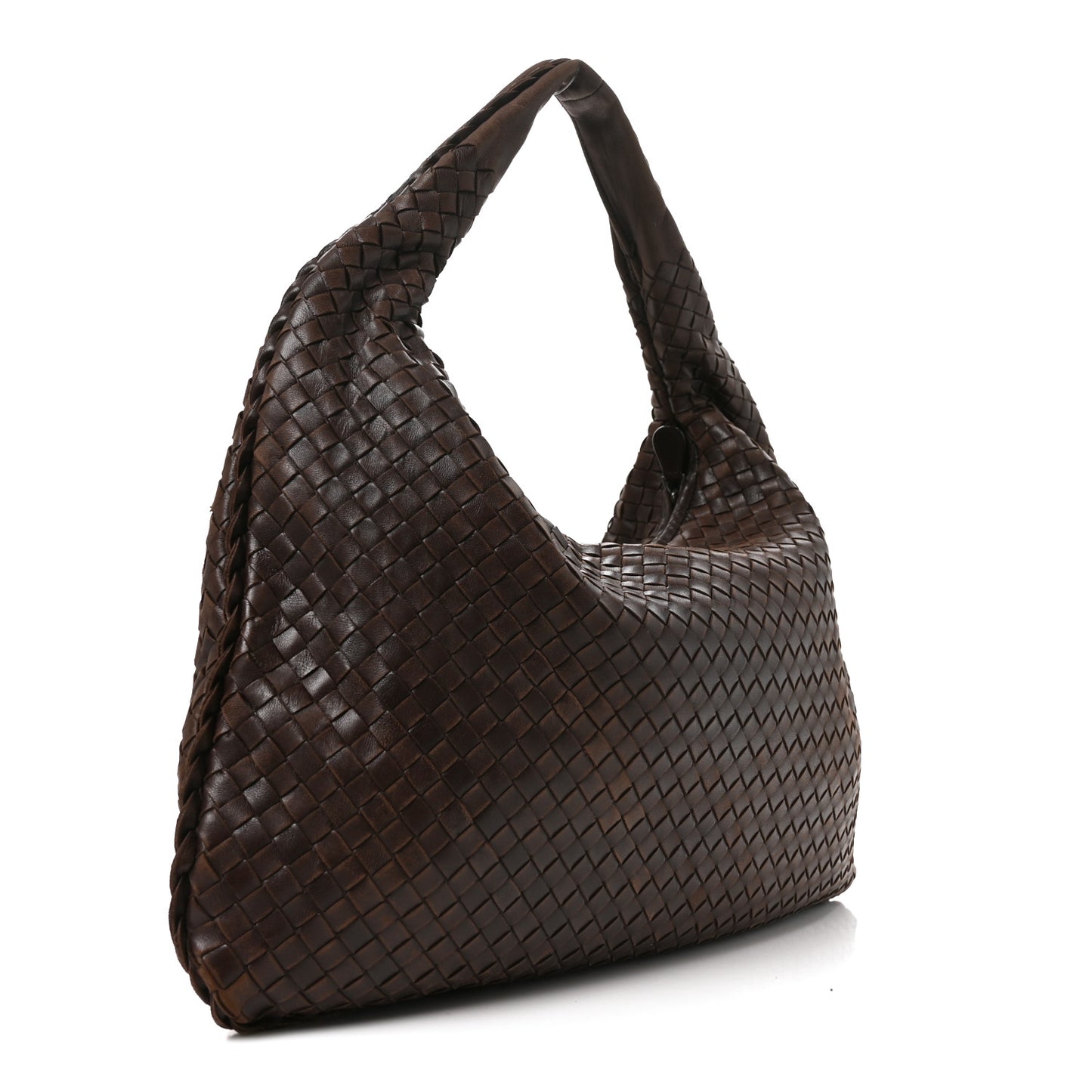 Nappa Intrecciato Large Veneta Hobo Ebano