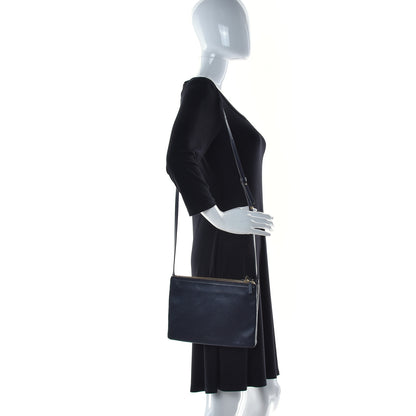 Celine Goatskin Large Trio Crossbody Bag Dark Blue 2 of 12