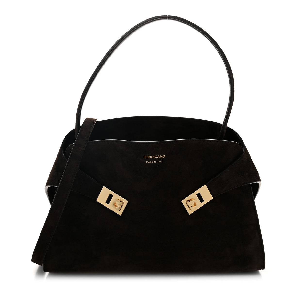 Suede Medium Hug Soft Shoulder Bag Testa Di Moro