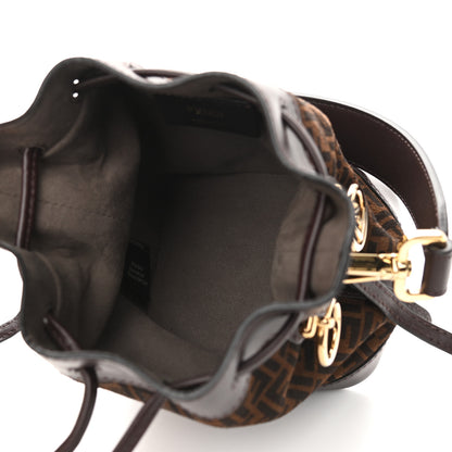 Fendi Suede Vitello King F is Fendi Micro FF Mini Mon Tresor Bucket Bag Sigaro Marrone Ebano 6 of 10