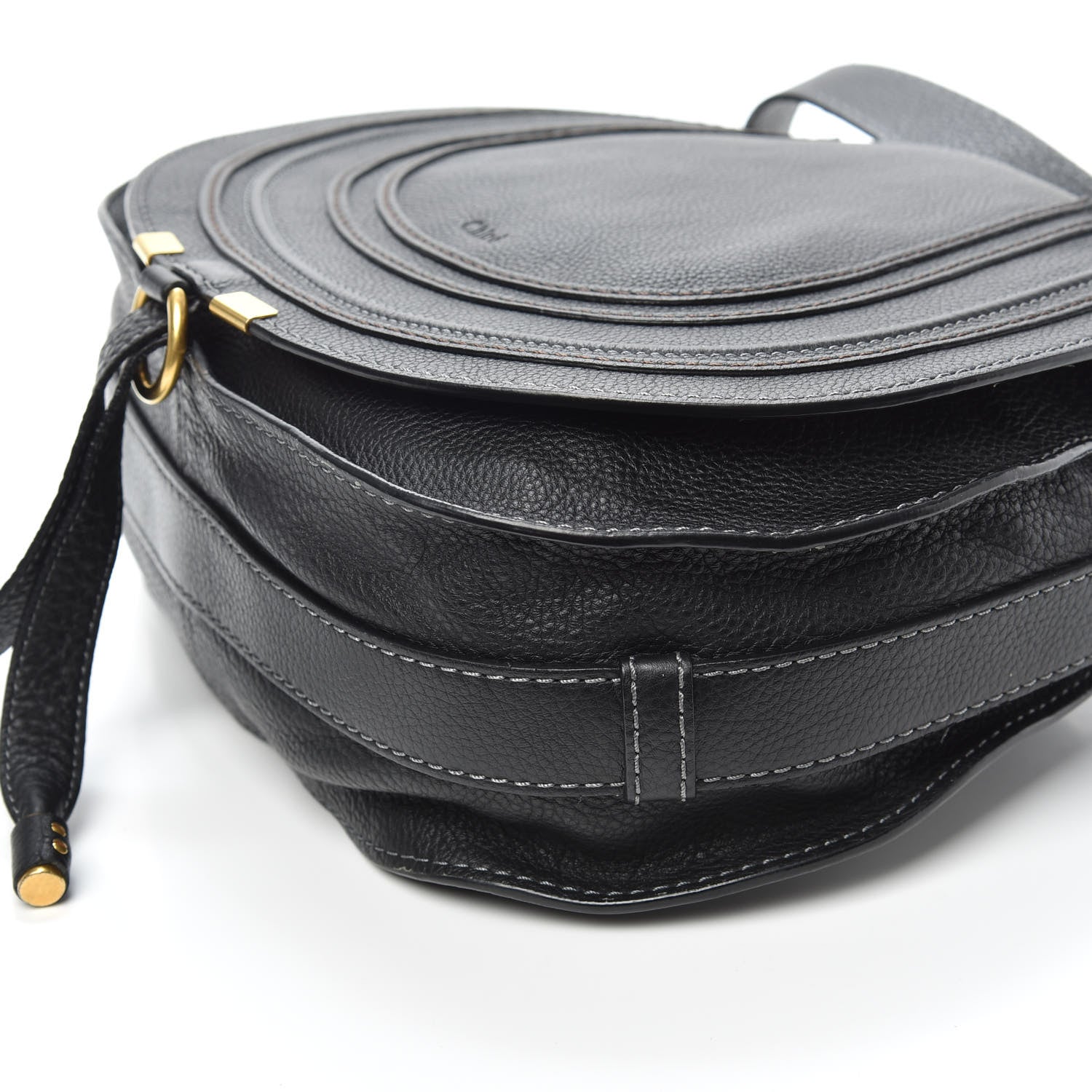 Chloe Calfskin Medium Marcie Round Crossbody Bag Black 9 of 9