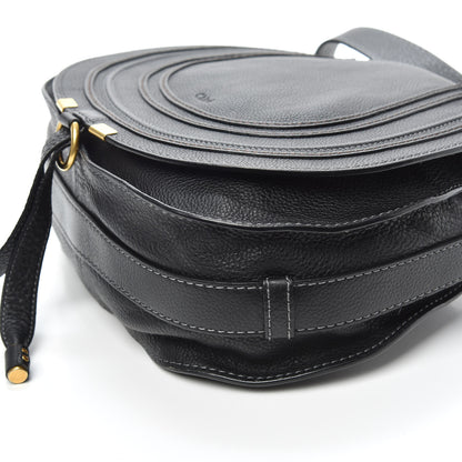 Chloe Calfskin Medium Marcie Round Crossbody Bag Black 9 of 9