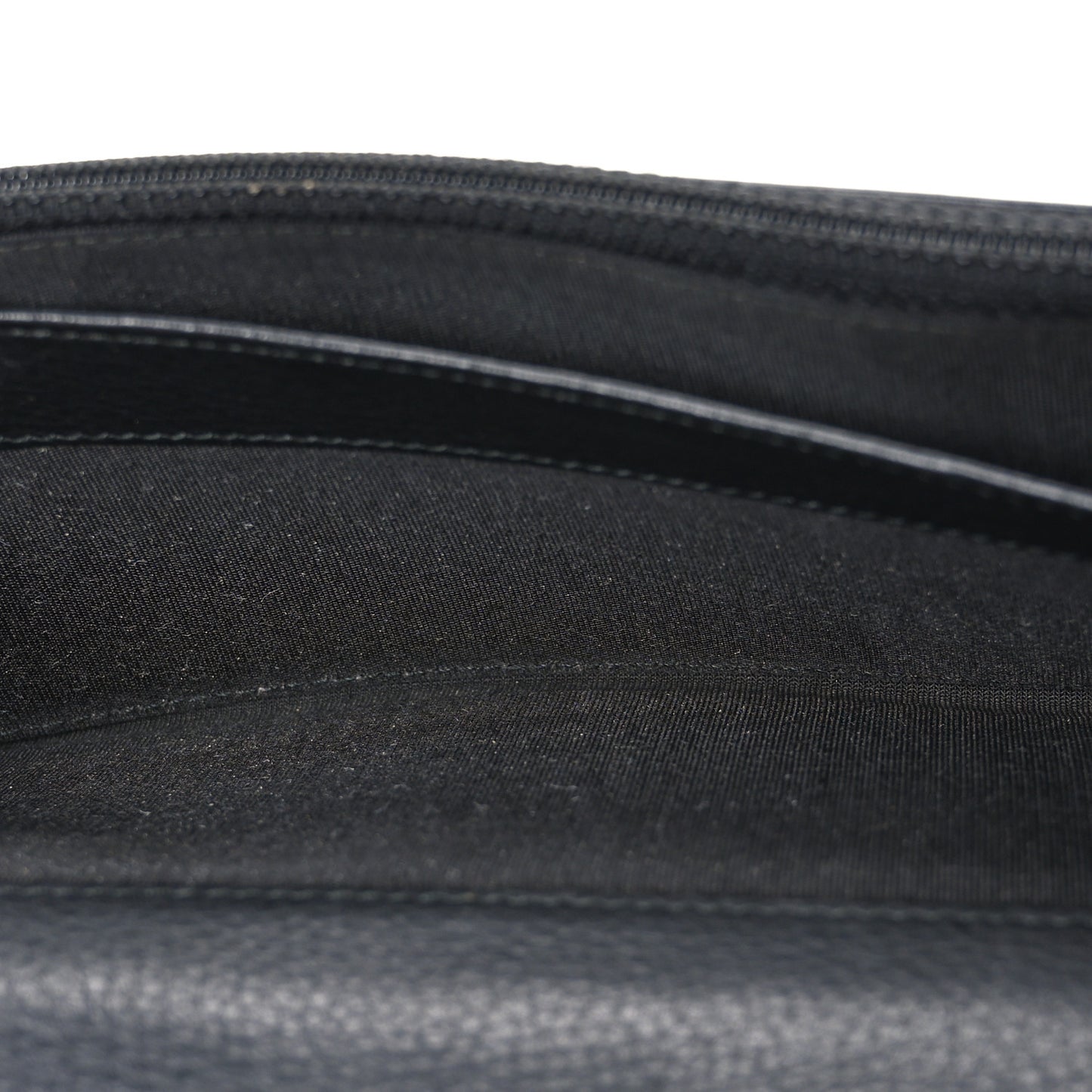 Calfskin Stitched CC Long Wallet Black