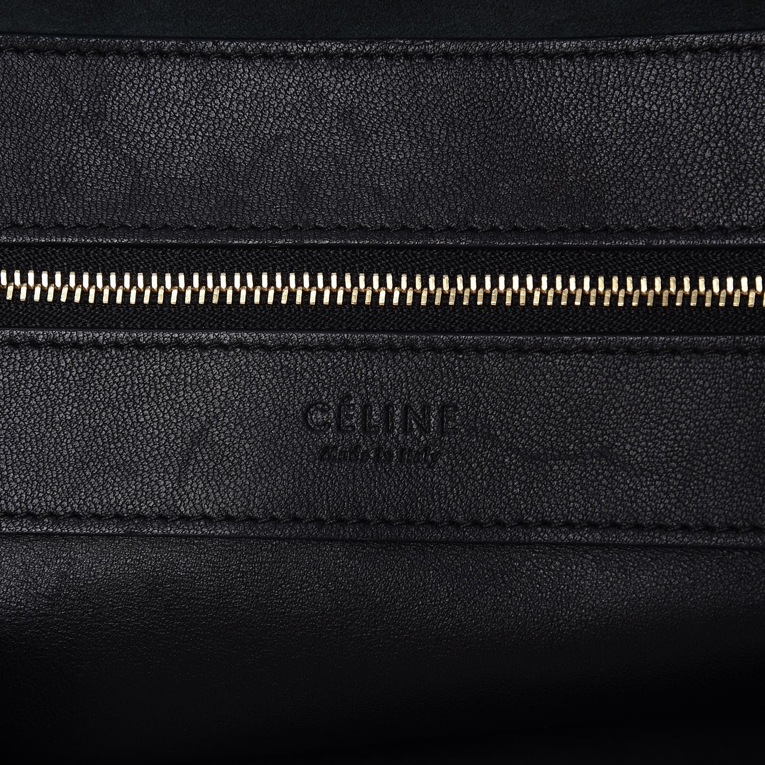 Celine Lambskin Horizontal Cabas Black 7 of 7