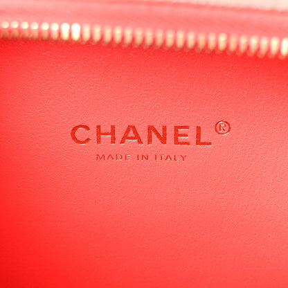 Chanel Caviar Quilted Small CC Filigree Vanity Case Red 6 of 11