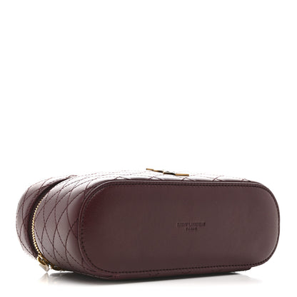 Saint Laurent Lambskin Quilted Mini Gaby Vanity Case  Rouge Cabernet 4 of 11