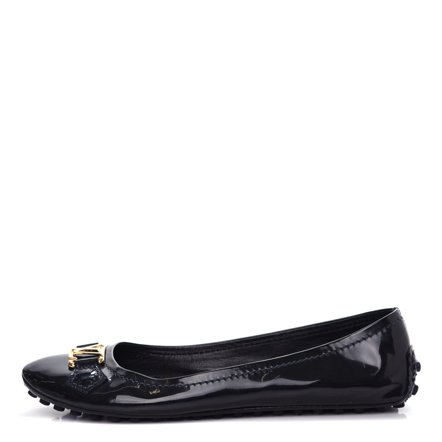 Louis Vuitton Patent Calfskin Oxford Ballerina Flats 39 Black 1 of 10