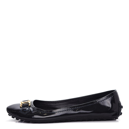 Louis Vuitton Patent Calfskin Oxford Ballerina Flats 39 Black 1 of 10