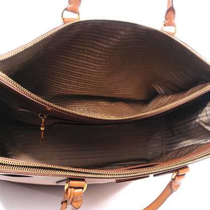 Prada Saffiano Lux Extra Large Galleria Double Zip Tote Caramel 5 of 10